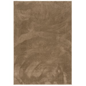Pergamon Hochflor Teppich Silky Taupe, 120x170cm. Weicher Langflor Teppich in Taupe.