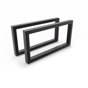 HEVVA Waschtischhalterung RHEIN 20 cm Hoch 40 cm Tief 2er Set Schwarz