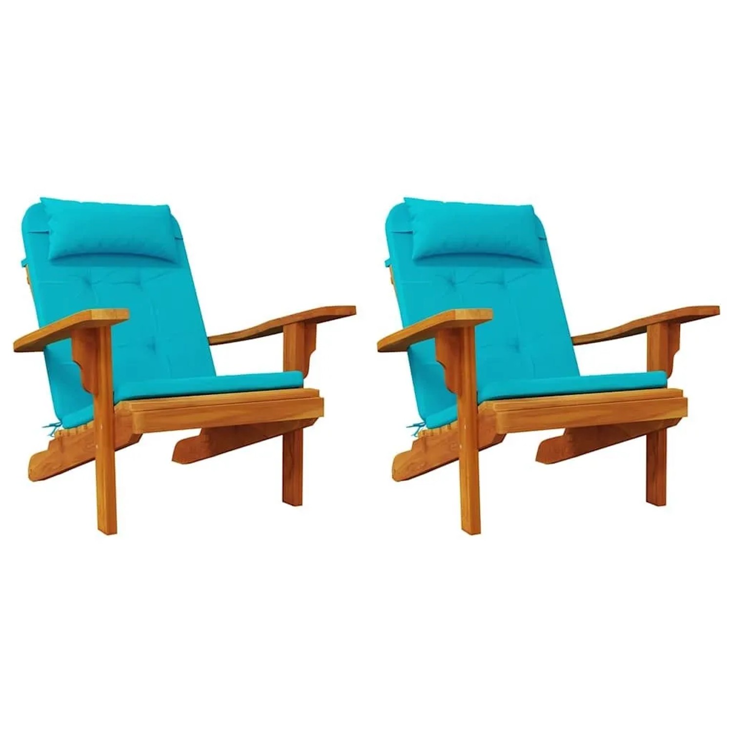 vidaXL Stuhlkissen Uni 2 Stk Türkis 58 x 77 x 4,5 cm Oxford-Stoff 361851 günstig online kaufen