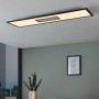 Moderne Eglo LED-Deckenleuchte Bordonara, schwarz-weiß, mit RGB-Funktion und Fernbedienung.