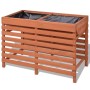 vidaXL Blumenkasten aus Holz, 100x50x71 cm, ideal für Garten, Balkon oder Terrasse. Hochbeet in Braun.