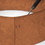 Detailaufnahme: Bellissa Rasenkante Kreis Corten, Stecksystem mit Schraubendreher.