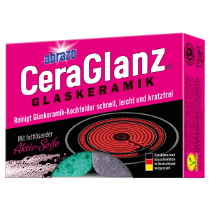 Abrazo CeraGlanz Schwämme für Glaskeramik Kochfelder, 2er Pack. Reinigt schnell und kratzfrei.