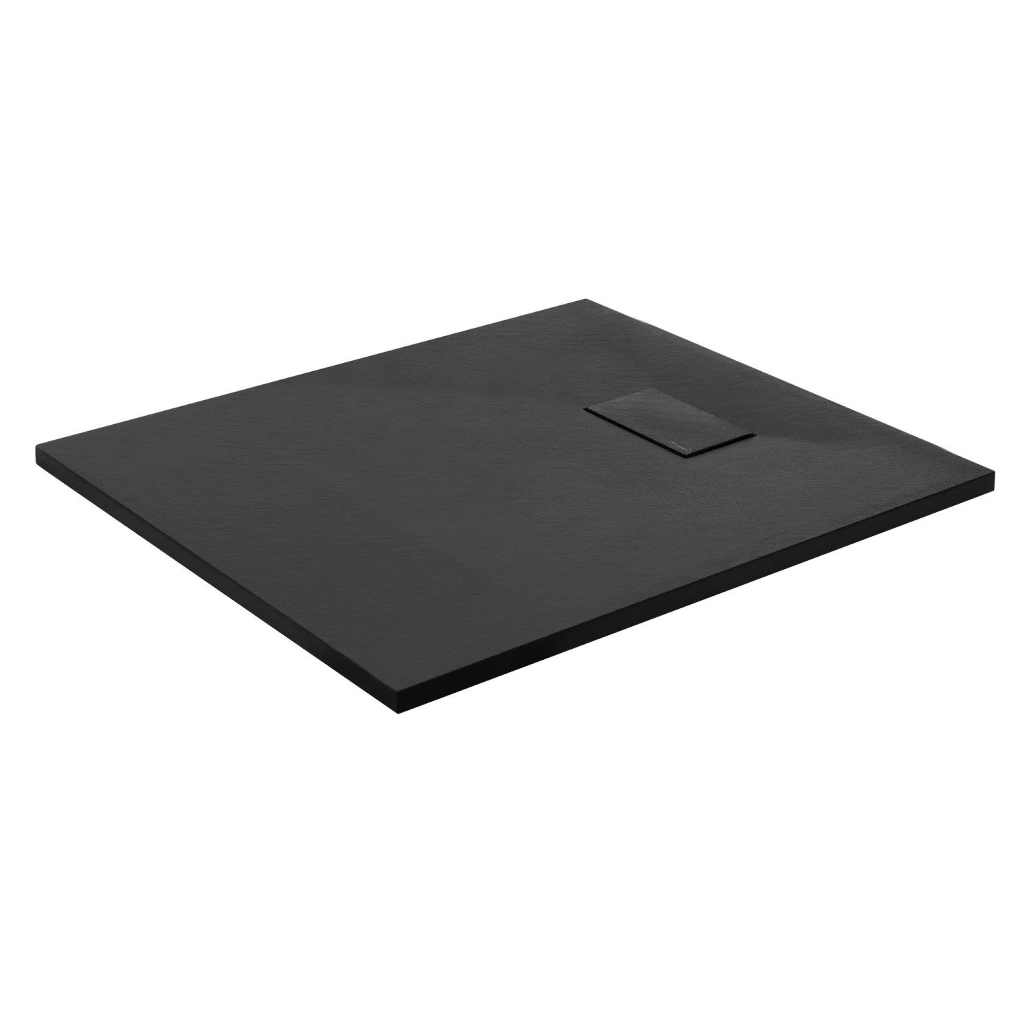 LuxeBath Duschwanne 90x80 cm Schwarz aus SMC Höhe 30 mm Schiefer-Optik günstig online kaufen