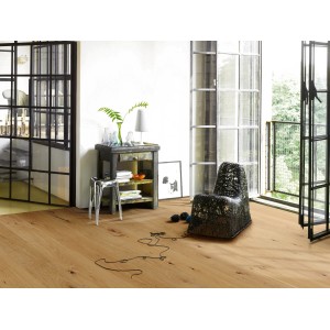 Parador Parkett Classic 3025 Rustikal Eiche, matt lackiert, im Wohnraum verlegt.