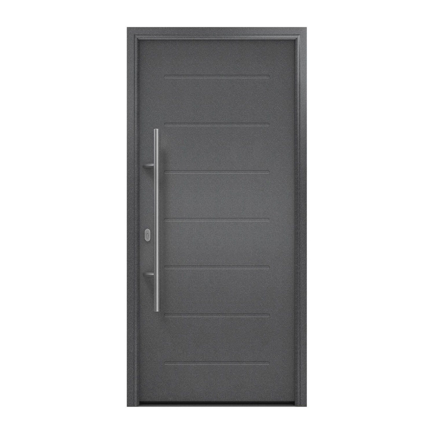 EcoStar Haustür Isopro IP 015 Anthrazitmetallic 110 cm x 210 cm DIN L günstig online kaufen