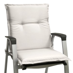 Beautissu Base NL Niederlehner Auflage, 100x50cm, Natur, für Gartenstuhl mit Befestigungsschnüre.