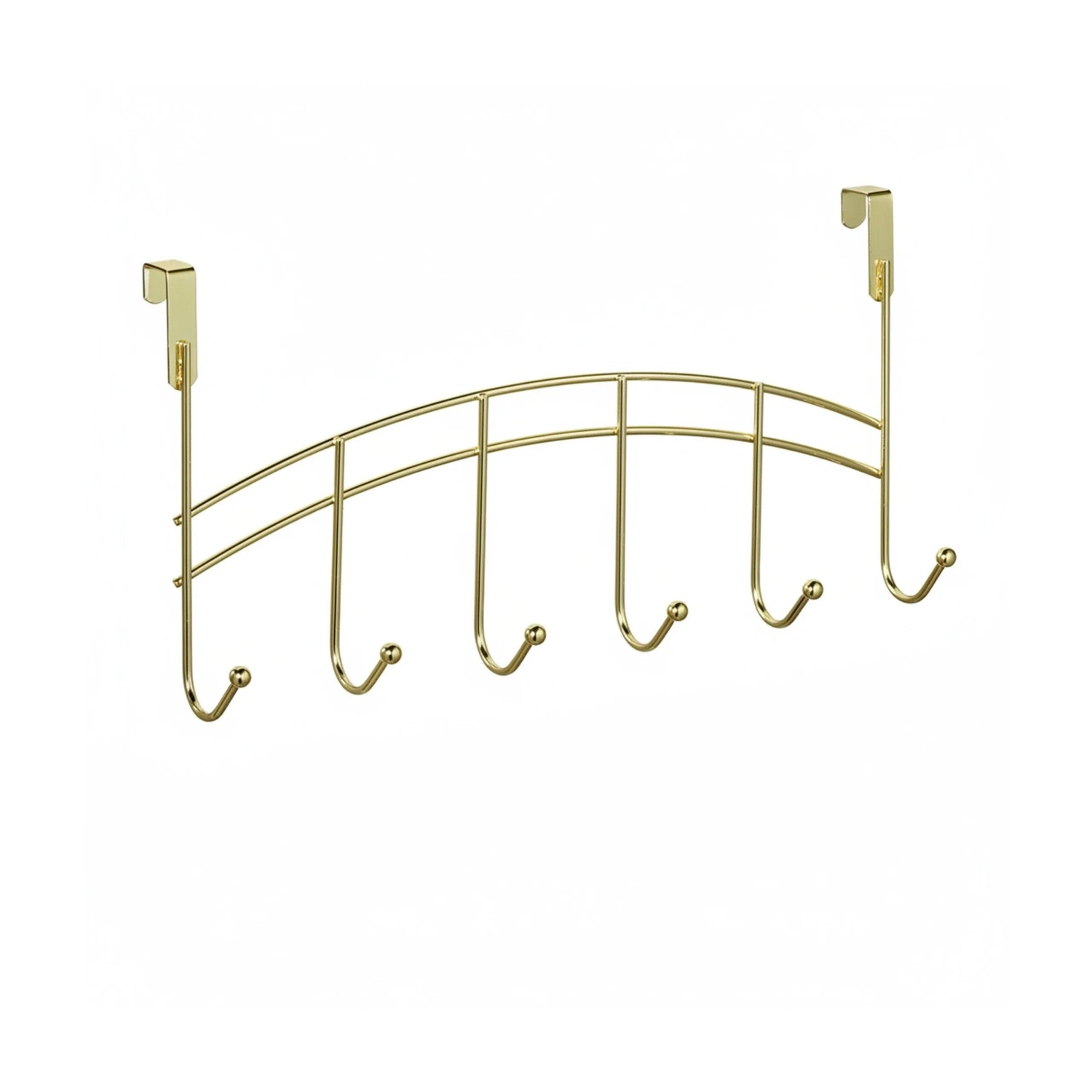 Relaxdays Türgarderobe Eisen Gold Zum Einhängen 6 Haken 20 cm x 40 cm x 9 cm 300 g