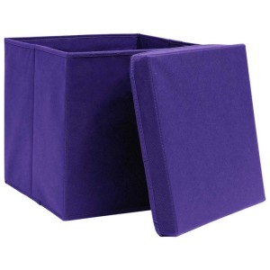 vidaXL Aufbewahrungsboxen mit Deckeln 10 Stk 28x28x28 cm Lila 325214