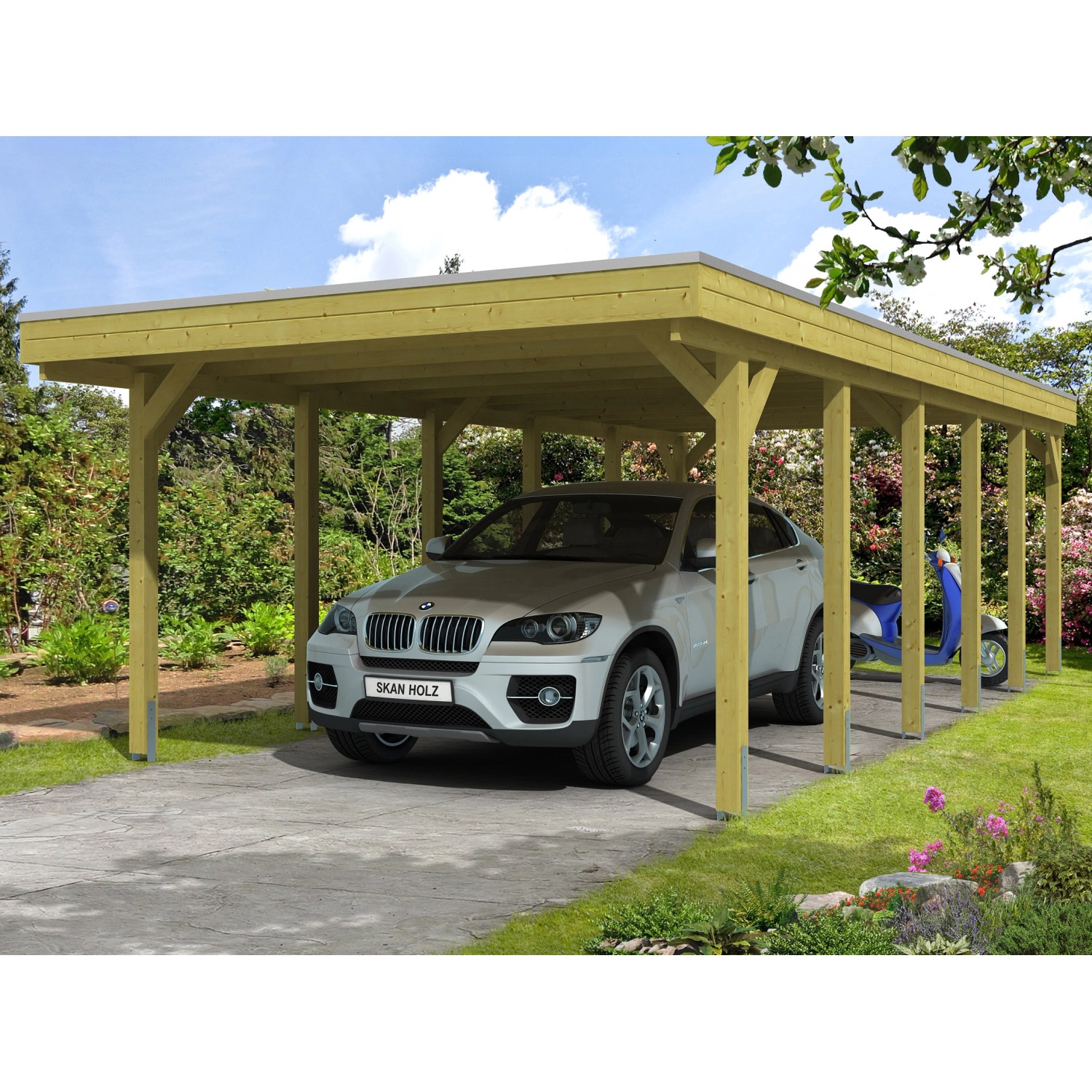 Skan Holz Carport Friesland 397 cm x 860 cm