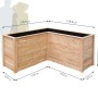 Westmann Holz-Eckhochbeet Klassik L 170, naturbelassenes Lärchenholz mit Maßangaben.