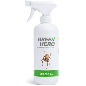 GreenHero Spinnen-Ex Spray für Balkon und Terrasse. Repellent gegen Spinnen mit Sprühkopf.