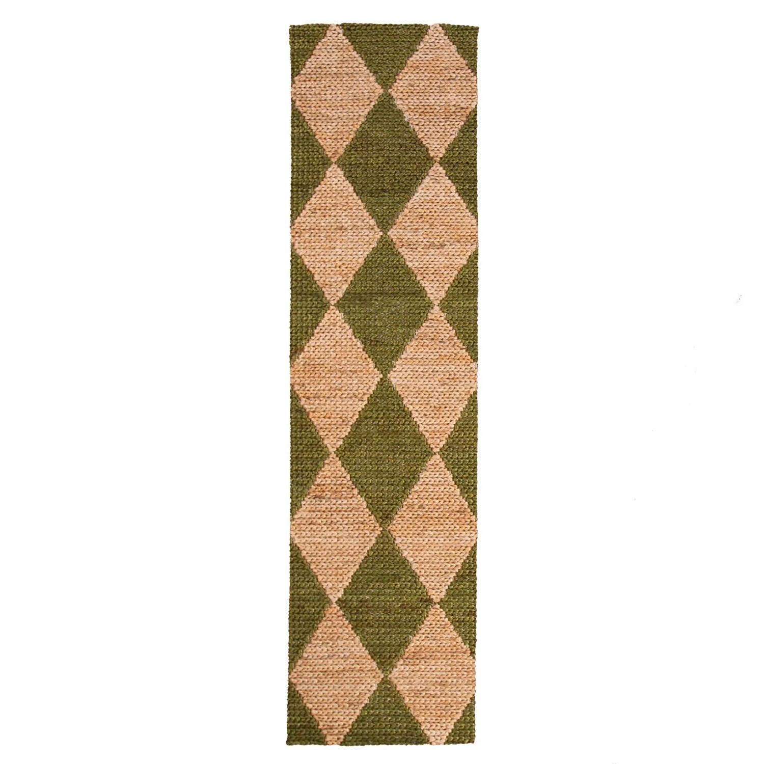 Flair Rugs Kurzflorteppich Effie Jute 60 cm x 230 cm Olive