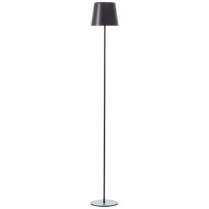 Schlanke, schwarze LED-Stehleuchte Kaami, 130 cm hoch, für den Außenbereich.