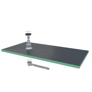 Duschparadies XPS Platten Duschplatte Fliesenplatte 140x90x4cm Duschwanne Duschtasse für Duschkabine Dusche Rechteckmit Ablaufabdeckung Ablaufgarnitur