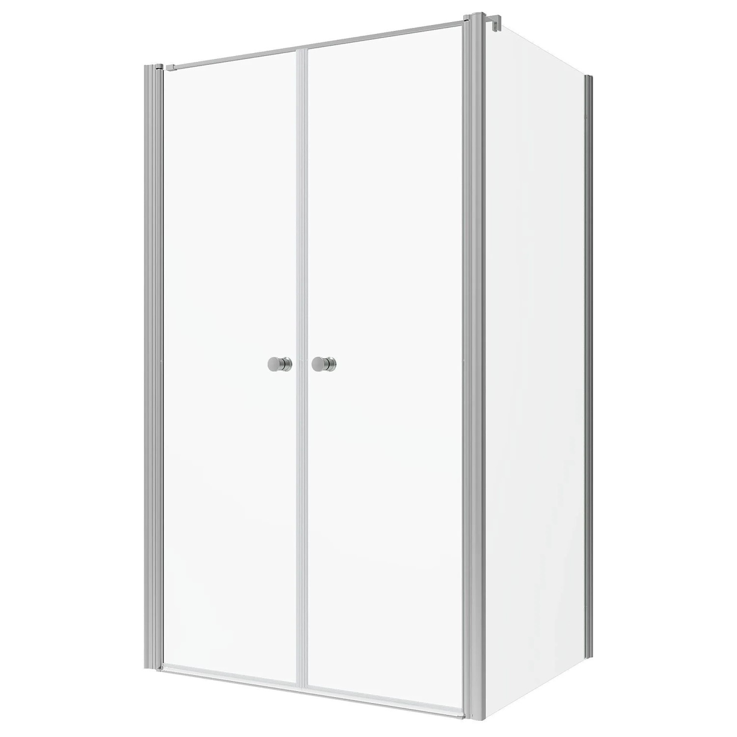 Aquabatos Pendeltür Duschkabine Eckdusche mit Schwingtür 100 x 80 x 197 cm Bad Duschabtrennung Duschtrennwand