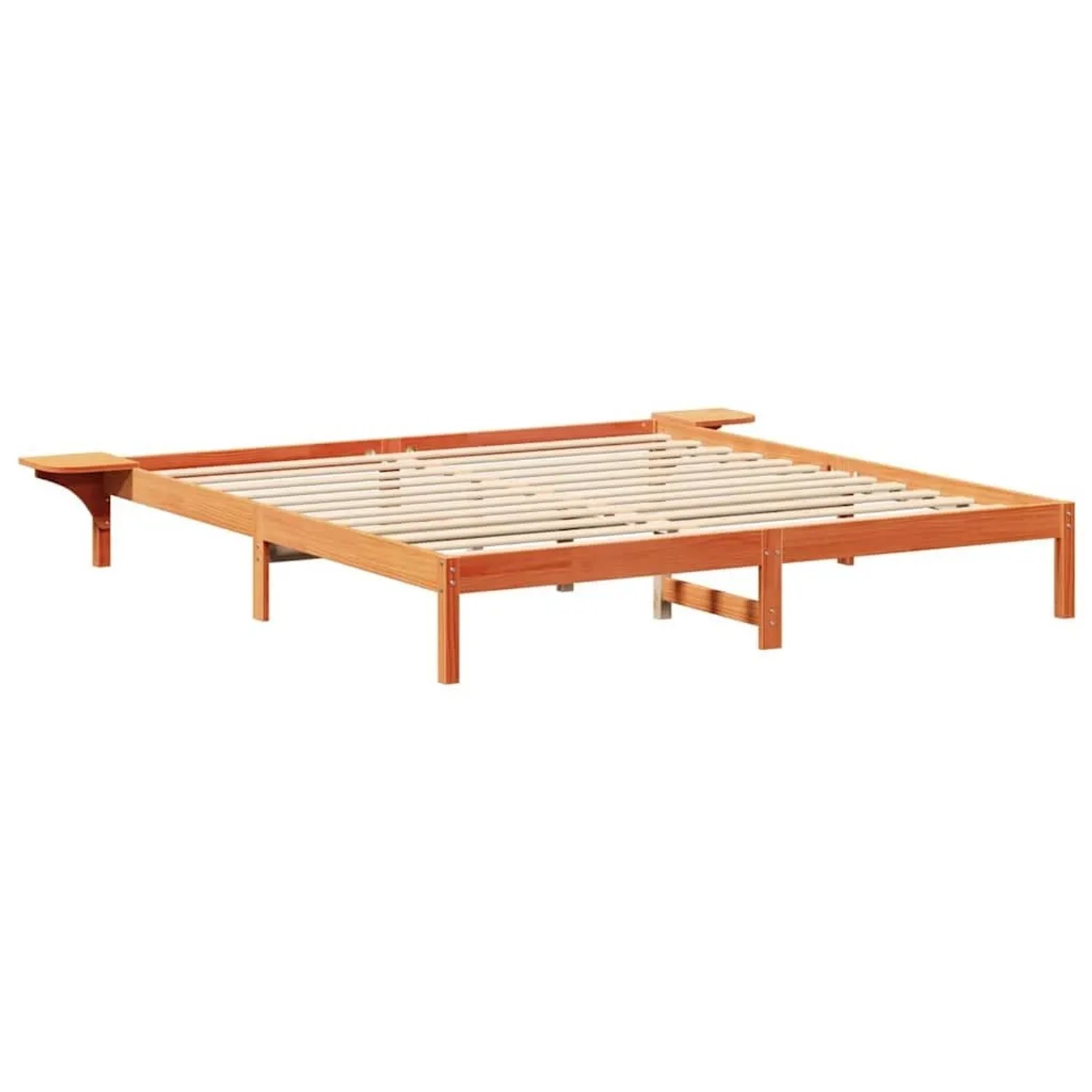 vidaXL Bettrahmen Wachsbraun 180 x 200 cm Massives Kiefernholz 873180