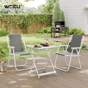 WOLTU Klapptisch Campingtisch Gartentisch Klappbar Aluminium Silber