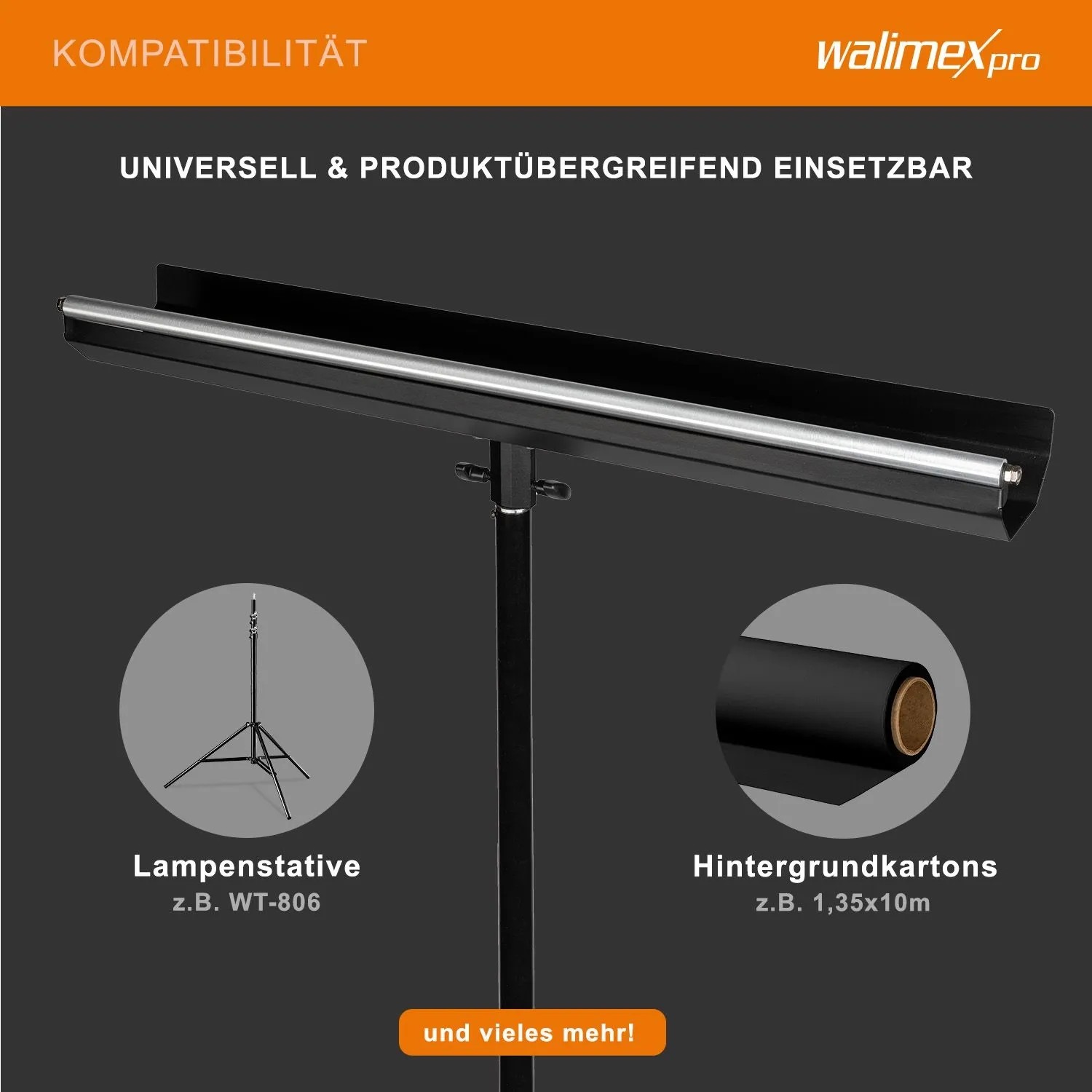 Walimex Pro Hintergrund Halterung Hintergrundsystem Fotohintergrund Fotostudio_6