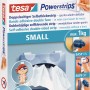 Verpackung Tesa Powerstrips Small, 14 Stück, zum rückstandsfreien Ablösen von Objekten bis 0,75kg.