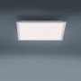 Weißes Just Light LED-Panel Fleet, 44,5x44,5 cm, Deckenleuchte mit Bewegungsmelder.