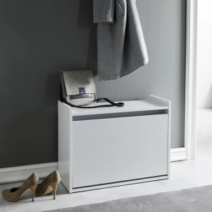 Bessagi Home Schuhkipper Mali Weiß MDF