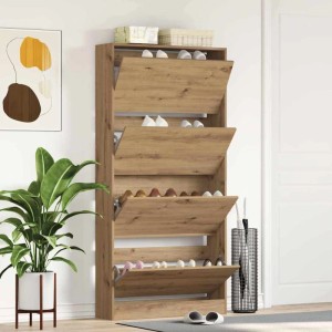 vidaXL Schuhschrank Artisan-Eiche 80 x 21 x 163.5 cm Holzwerkstoff 3334026