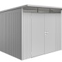 Biohort Metall-Gerätehaus AvantGarde Gr. A7, silber-metallic, mit Doppeltür.
