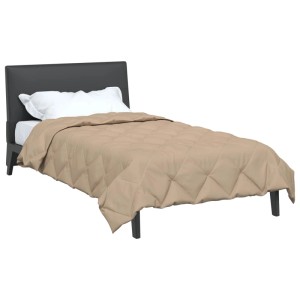vidaXL Sommerdecke Taupe 200 x 140 cm Mikrofaser 42025453