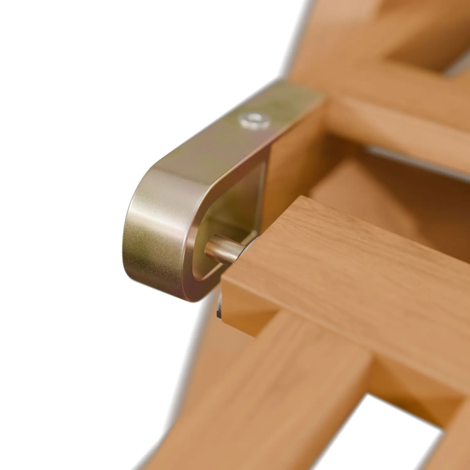 Detailaufnahme: Mechanismus der Juskys Akazienholz Sonnenliege Evia.