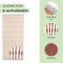 Kobolo Türvorhang Amber, Perlenvorhang mit 72 Strängen, braun transparent, Insektenschutz.