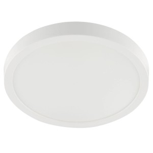 Weiße, runde LED Deckenleuchte Jade, Ø 27,5 cm. Flaches Design, ideal für Bad und niedrige Decken.