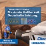 Dremel SC545DM Diamant-Trennscheibe im Einsatz mit Miniaturwerkzeug für präzise Trennarbeiten.
