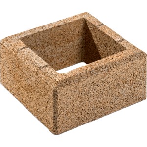 Diephaus Canta Pfeilerstein in Sandsteinoptik, ein Hohlstein für Mauersysteme.