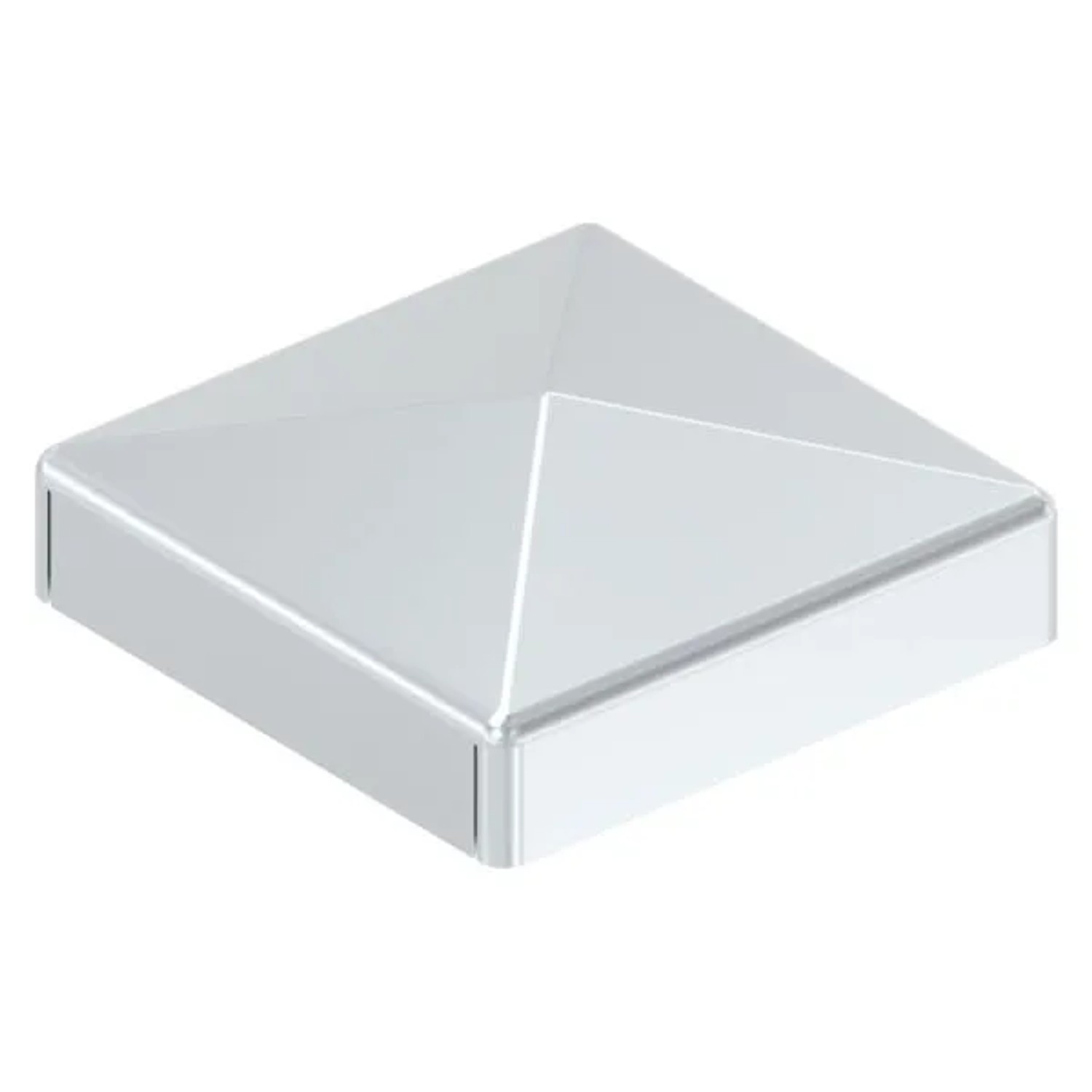 FeNau Pfostenkappe Stahl Galvanisch Verzinkt Für Rohr 30 X 30 mm Quadratisch
