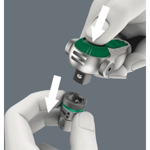 Wera Zyklop Speed-Knarre mit Steckschlüssel-Einsatz, 13 mm (1/2) Antrieb. Schlüssel & Abzieher.