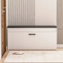 Rebiko Weißer Schuhschrank Mit Sitzfläche Und Stauraum Groß 2 Einlegeböden Zu Öffnen 100 Cm_4