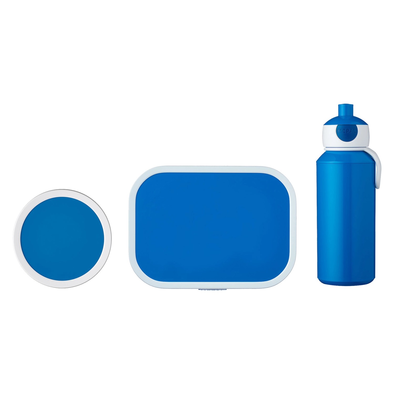 Mepal Campus Lunchset 3-teilig aus Brotdose Trinkflasche und Obstbox Blau