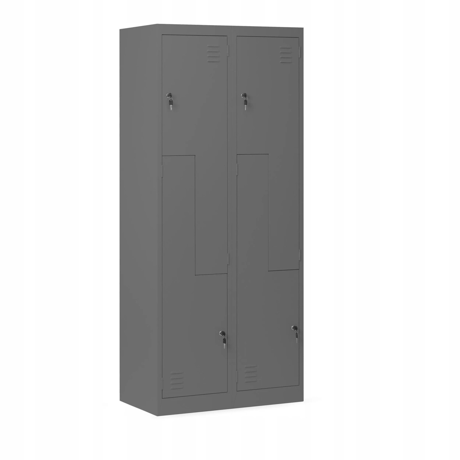 Jan Nowak Spind Schrank L-Form JULIA 185 x 80 x 45 cm Anthrazit
