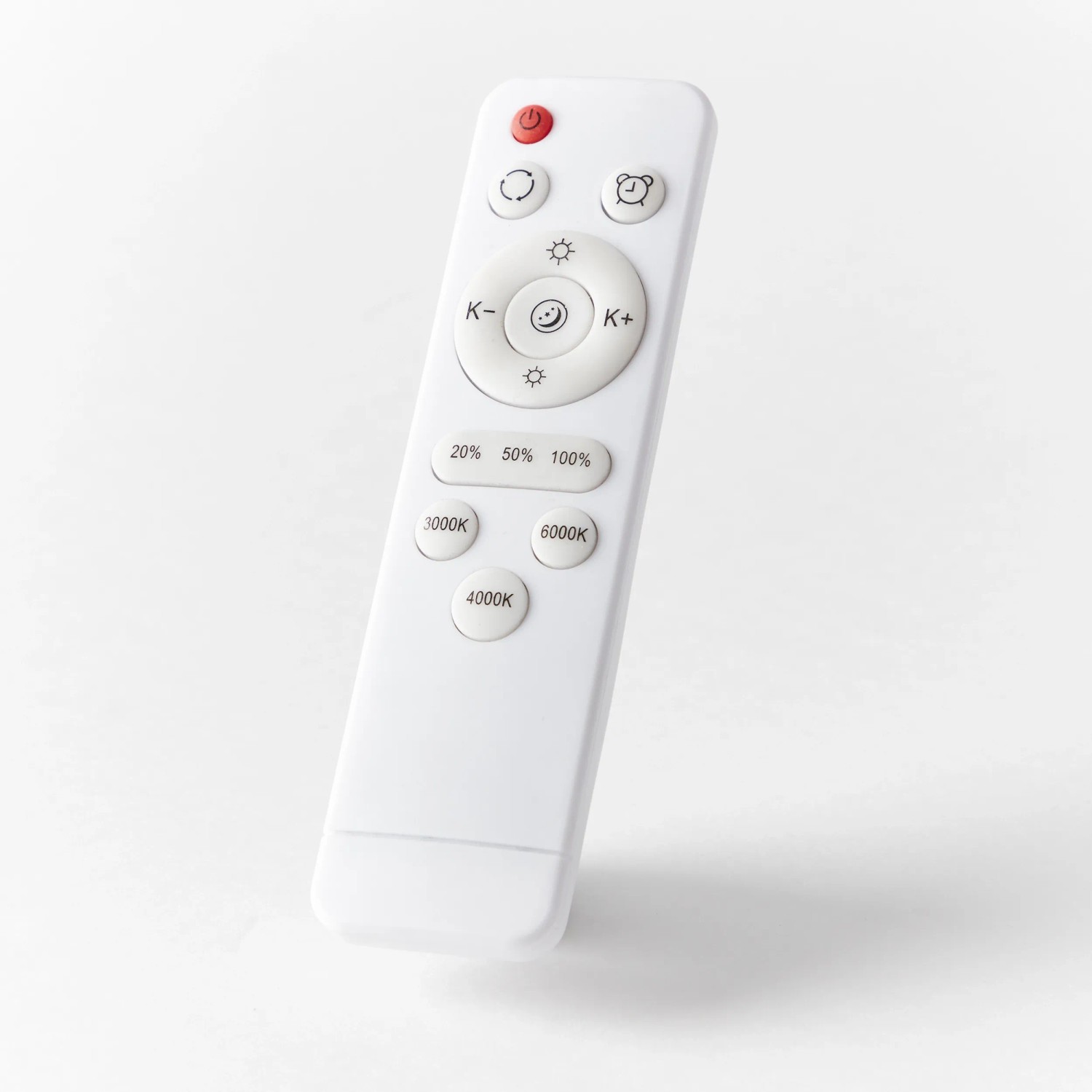 Fernbedienung für Brilliant LED-Deckenleuchte Slimline zur Steuerung von Lichtfarbe und Dimmfunktion.