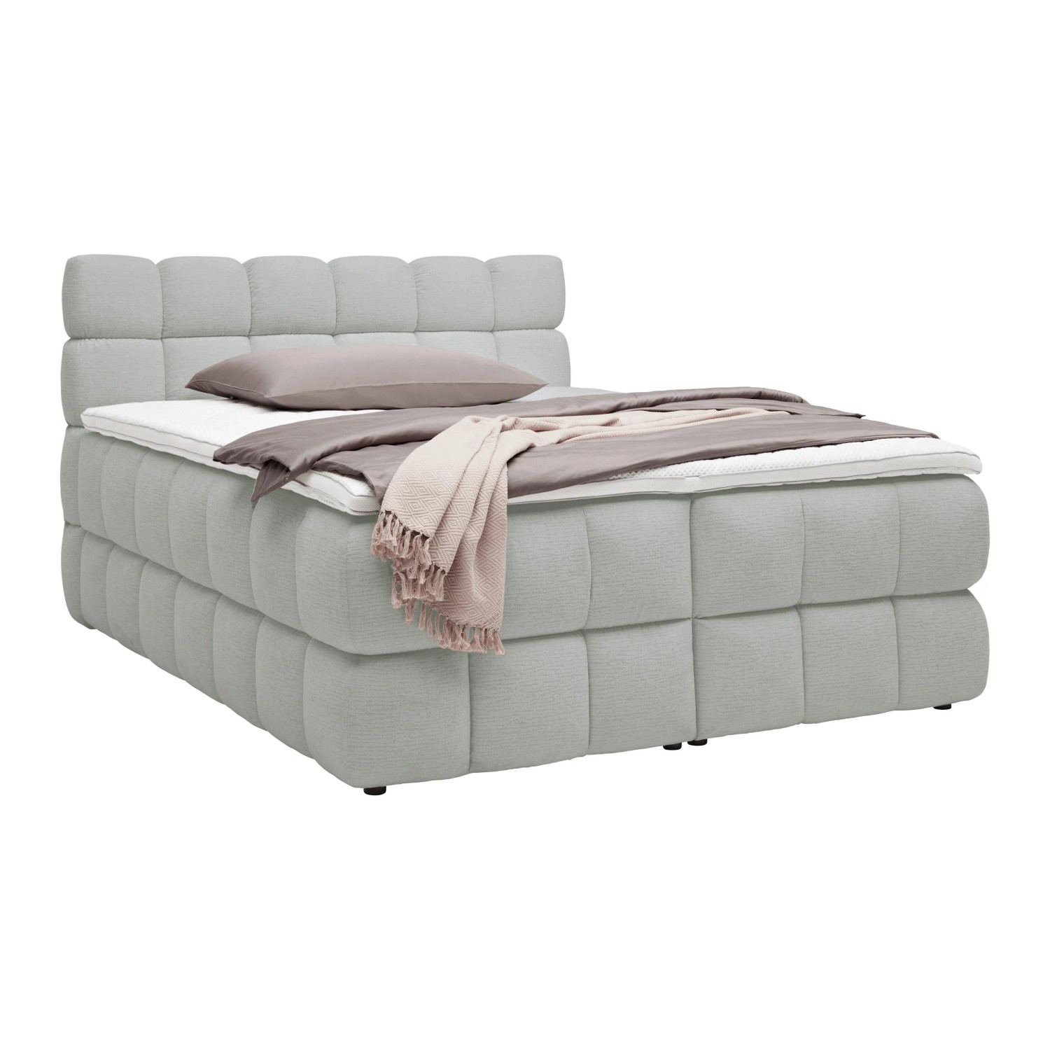 Premium Living Boxspringbett Bubble Box Grau ca. 160x200cm