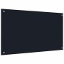 vidaXL Küchenrückwand 2 pcs Schwarz 100 x 60 cm Gehärtetes Glas 3415442_3
