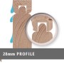 Detailaufnahme der 28mm Profilholz-Wandstärke des Karibu Gartenhauses Kumla.