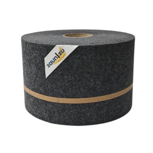 zaunzu Sichtschutz Vlies Rolle, anthrazit, 50m für Doppelstabmattenzaun.