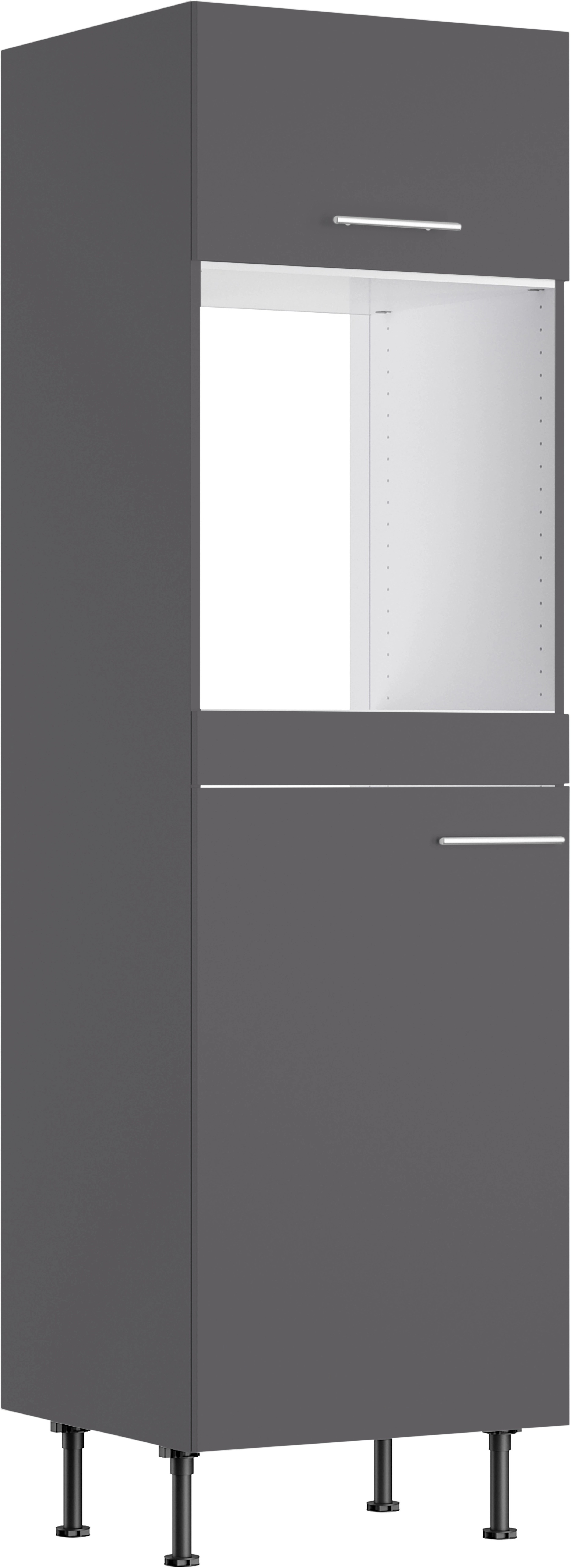 u. Kühlschrank bei Backofen OBI 60 Anthrazit kaufen für Ingvar420 Matt cm Hochschrank Optifit