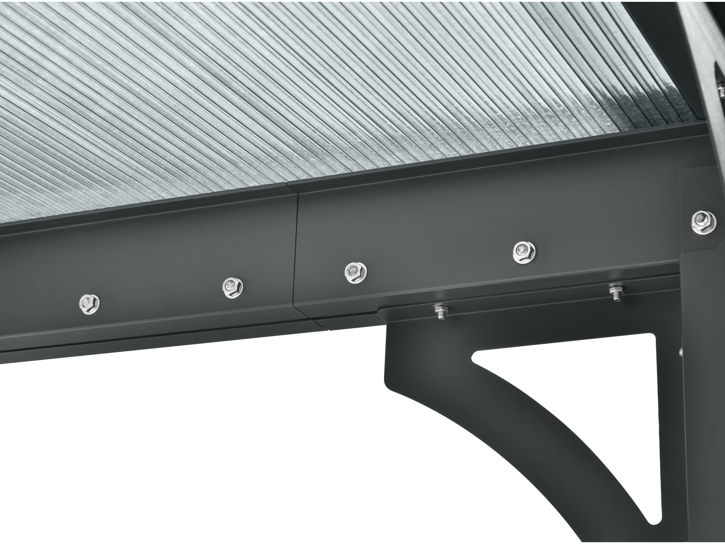 Floraworld Flachdach-Einzelcarport Aluminium Anthrazit 300 cm x