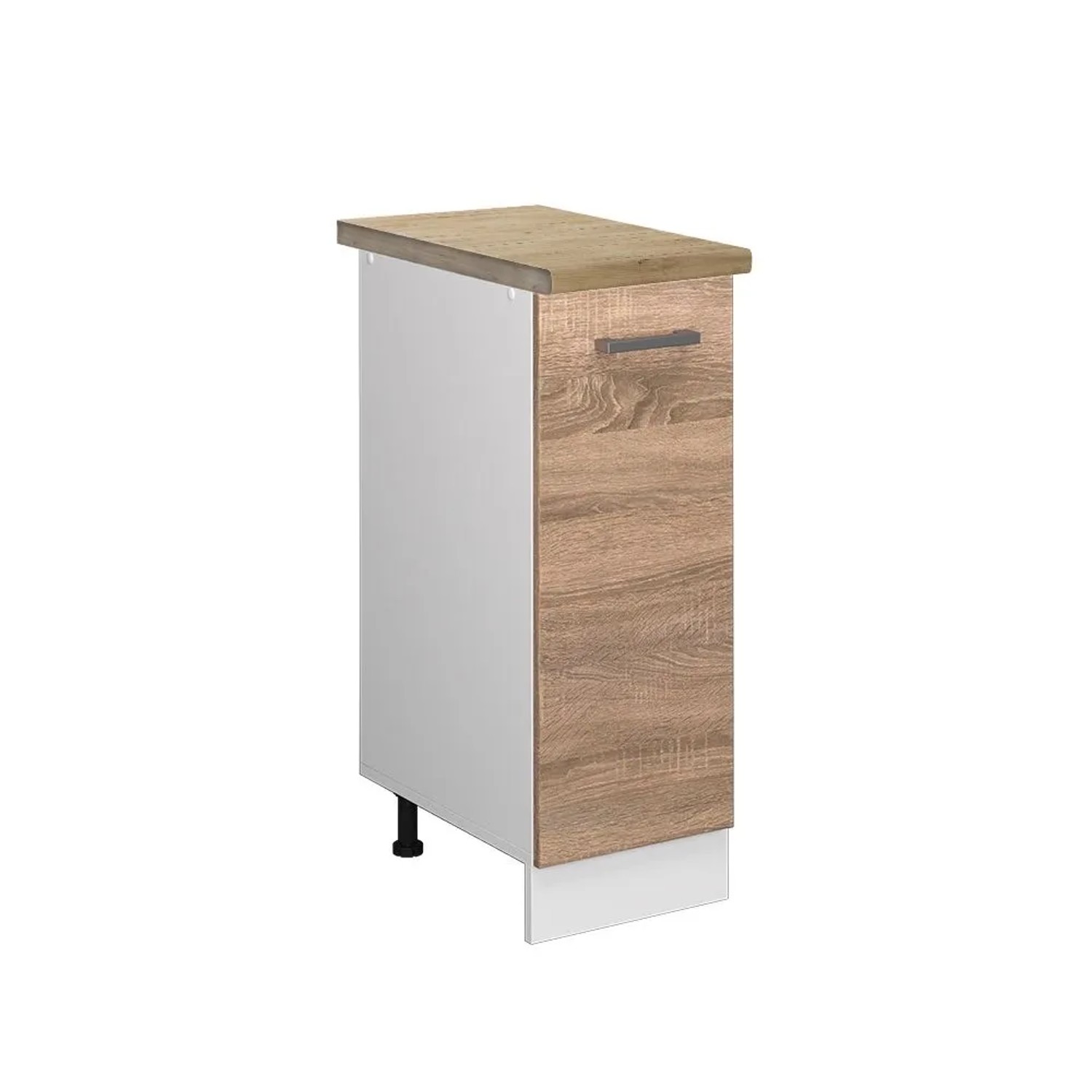 Vicco Apothekerschrank R-Line Medizinschrank für die Küche Sonoma Weiß 30 cm AP Eiche
