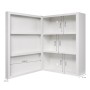 Banjado XXL Medizinschrank Abschliessbar 35x46x15cm Arzneischrank Weiß Aus Metall Front Mit Motiv Barock