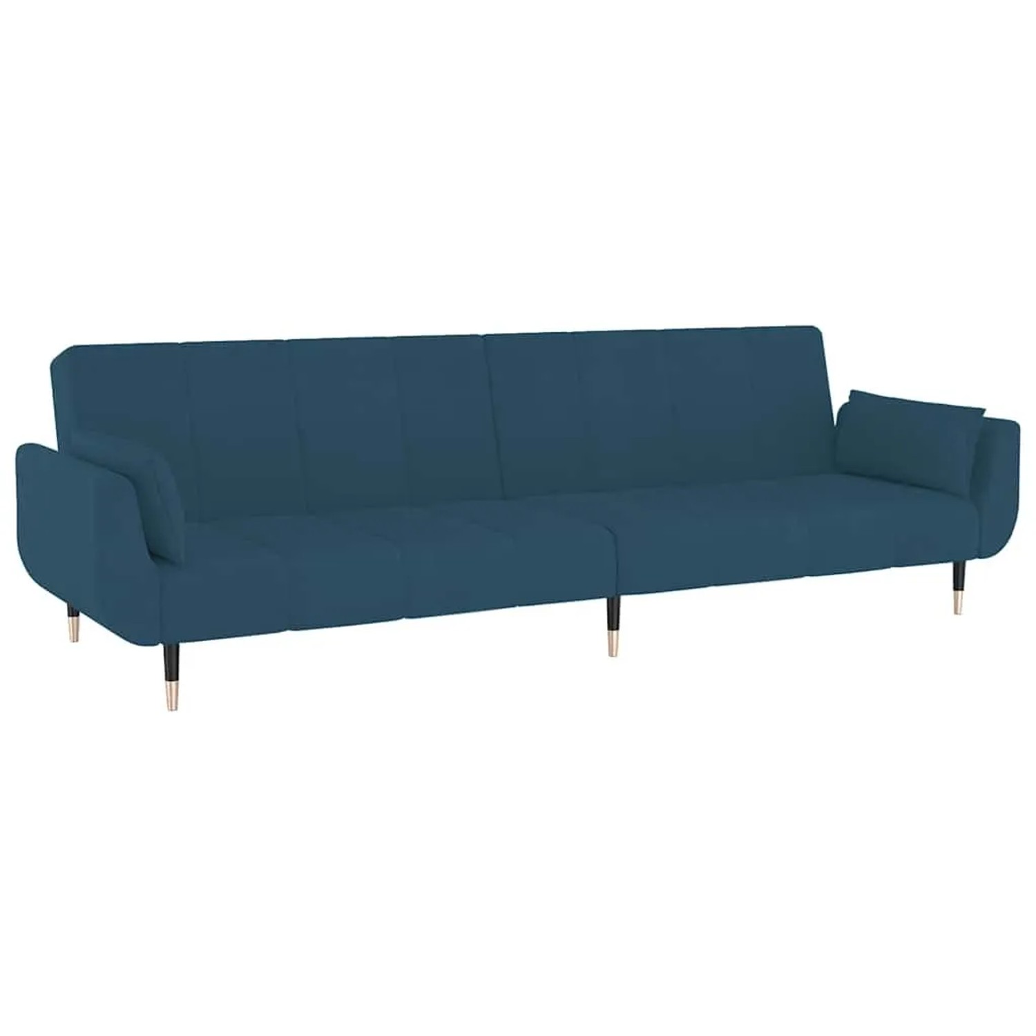 vidaXL Schlafsofa 2-Sitzer mit 2 Kissen Blau Samt 337581