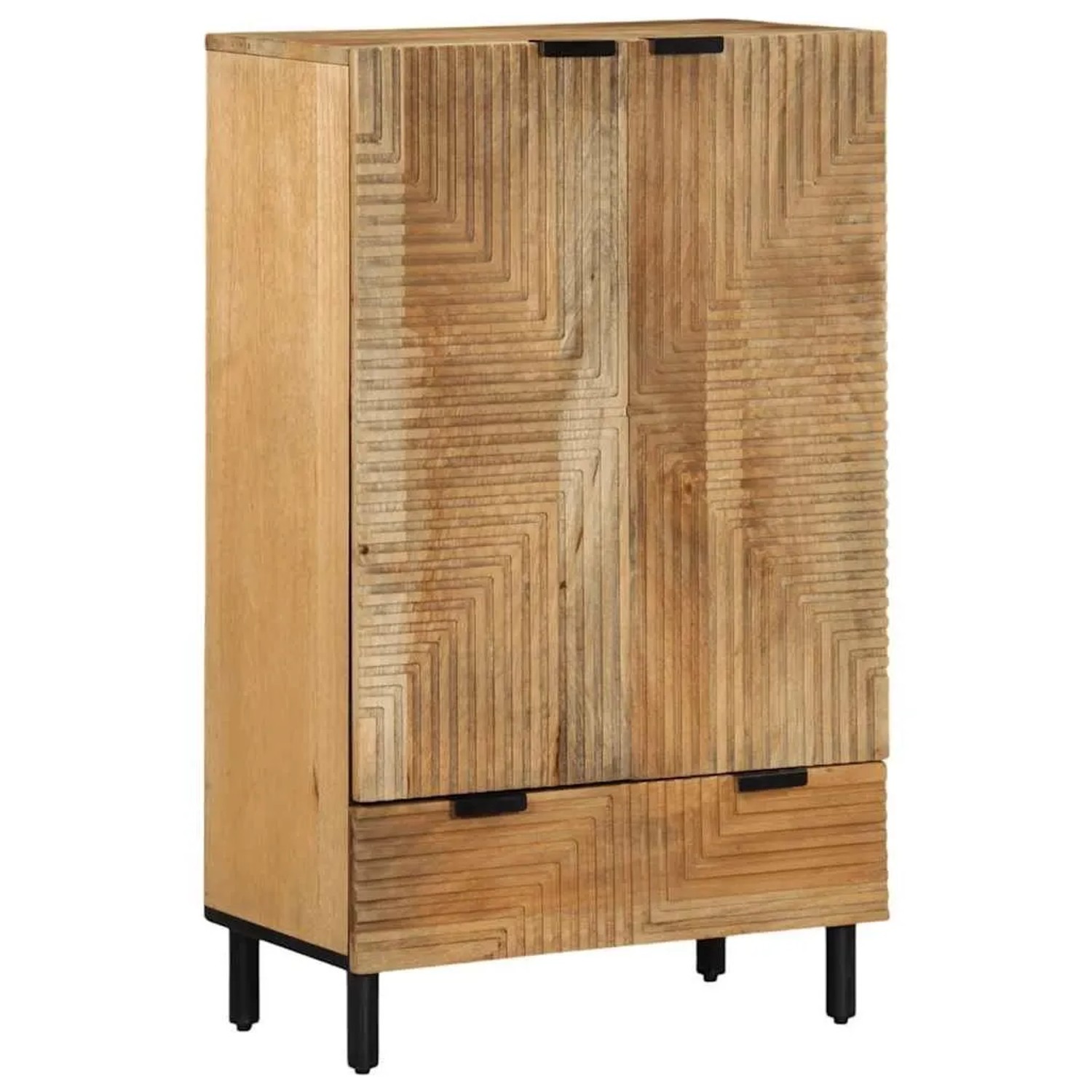 vidaXL Highboard Braun 60x33x100 cm Massivholz Mango 4017750